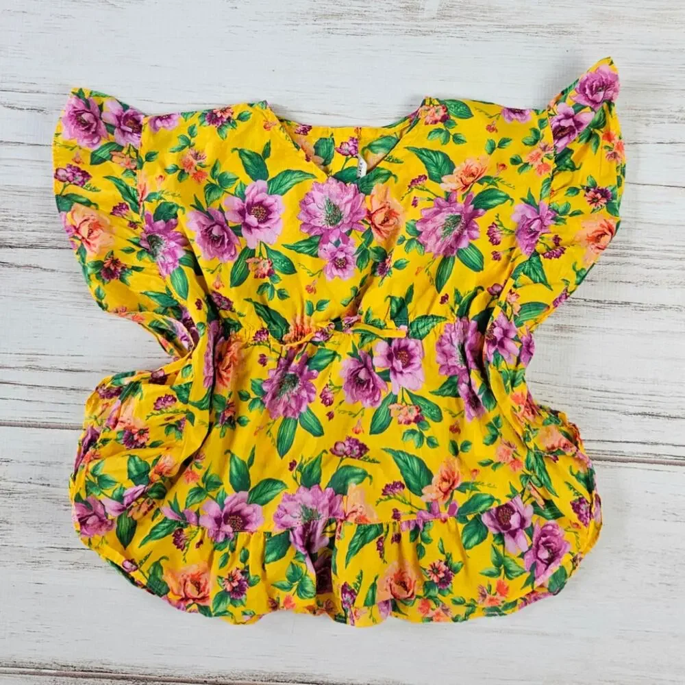 Janie and Jack Tropical Flower Swim Coverup Dress sz 4